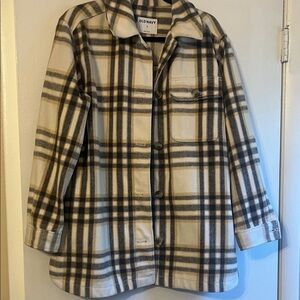 Old Navy Women's Utility Jacket - Black and Cream Plaid